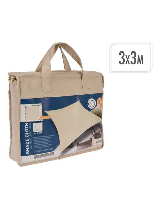 Toldo Vela Cuadrado Beige 3 x 3 m BASICS