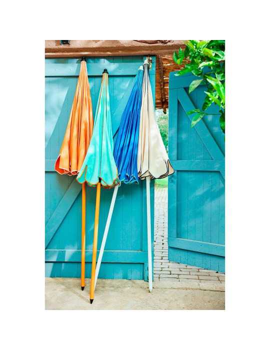 Parasol para Jardín, Azul con Ribete Verde Agua, Ø170 x 215 cm OUTDOOR LIVING BY DECORIS