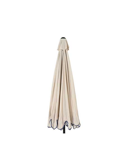 Parasol para Jardín, Beige con Ribete Azul, Ø270 x 235 cm OUTDOOR LIVING BY DECORIS