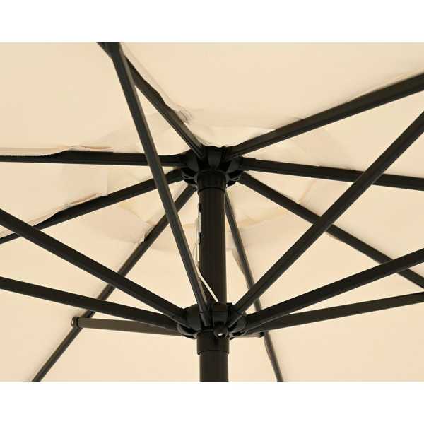 Parasol para Jardín, Beige con Ribete Azul, Ø270 x 235 cm OUTDOOR LIVING BY DECORIS