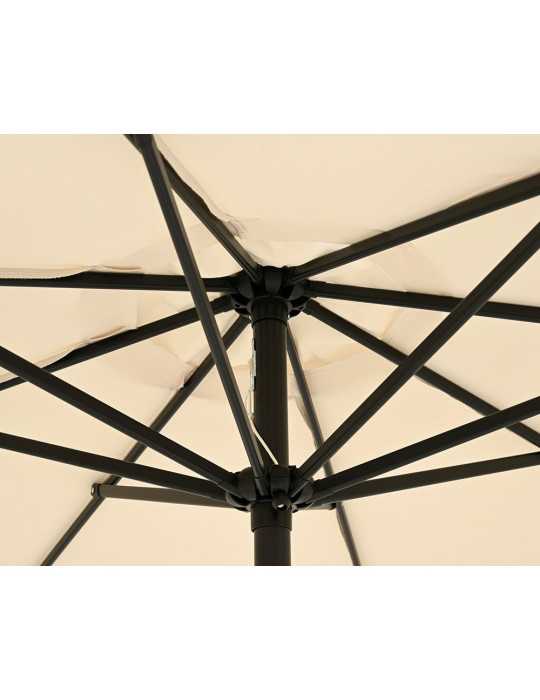 Parasol para Jardín, Beige con Ribete Azul, Ø270 x 235 cm OUTDOOR LIVING BY DECORIS