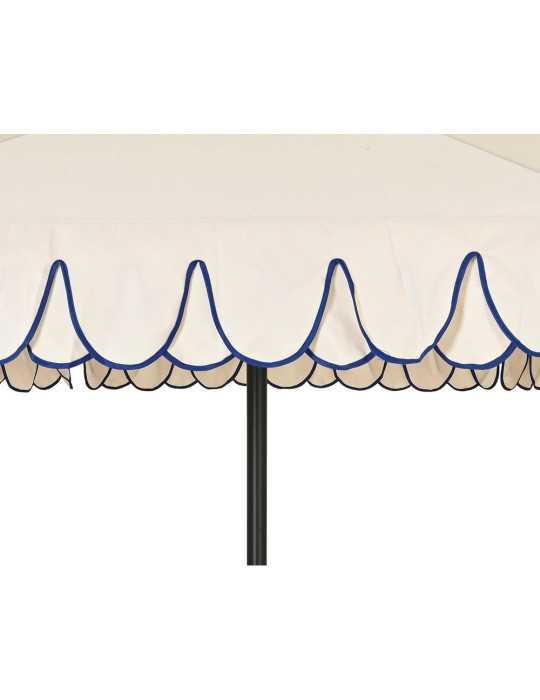 Parasol para Jardín, Beige con Ribete Azul, Ø270 x 235 cm OUTDOOR LIVING BY DECORIS