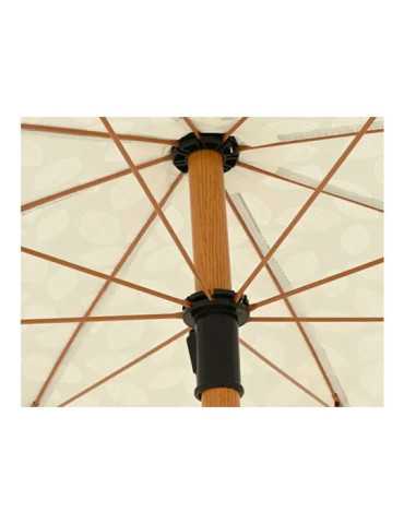 Parasol para Jardín, Verde con Diseño de Hojas y Flecos Beige, Ø180 x 216 cm OUTDOOR LIVING BY DECORIS 2