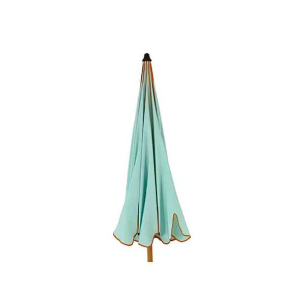 Parasol para Jardín, Verde Agua con Ribete Coral, Ø170 x 215 cm OUTDOOR LIVING BY DECORIS