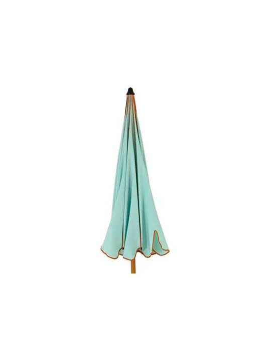 Parasol para Jardín, Verde Agua con Ribete Coral, Ø170 x 215 cm OUTDOOR LIVING BY DECORIS