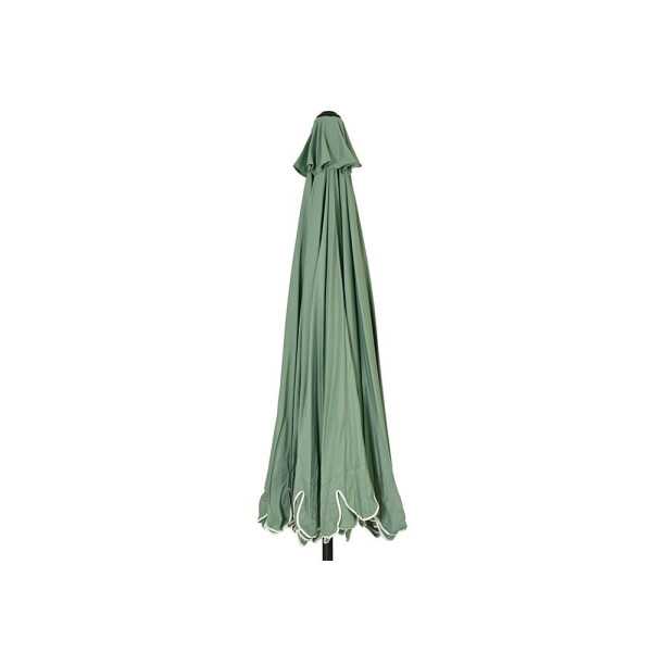 Parasol para Jardín, Verde con Ribete Blanco, Ø270 x 235 cm OUTDOOR LIVING BY DECORIS