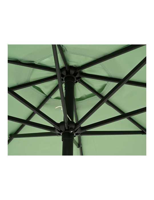 Parasol para Jardín, Verde con Ribete Blanco, Ø270 x 235 cm OUTDOOR LIVING BY DECORIS