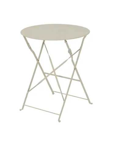 Conjunto de Mesa y 2 Sillas Helsingborg, Plegables, de Acero, Blanco OUTDOOR LIVING BY DECORIS 2