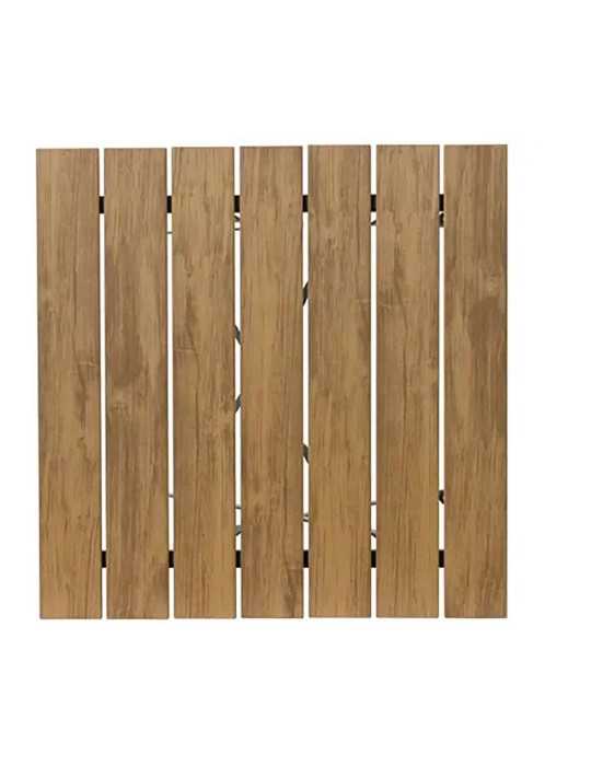 Conjunto de Mesa y 2 Sillas Leeds, Plegables, Madera, Marrón OUTDOOR LIVING BY DECORIS