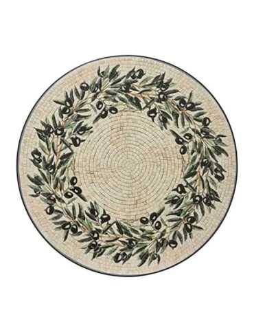 Mesa Metálica/Mosaico Plegable Atenas Color Negro para Exterior Ø58 x 75 cm OUTDOOR LIVING BY DECORIS 2