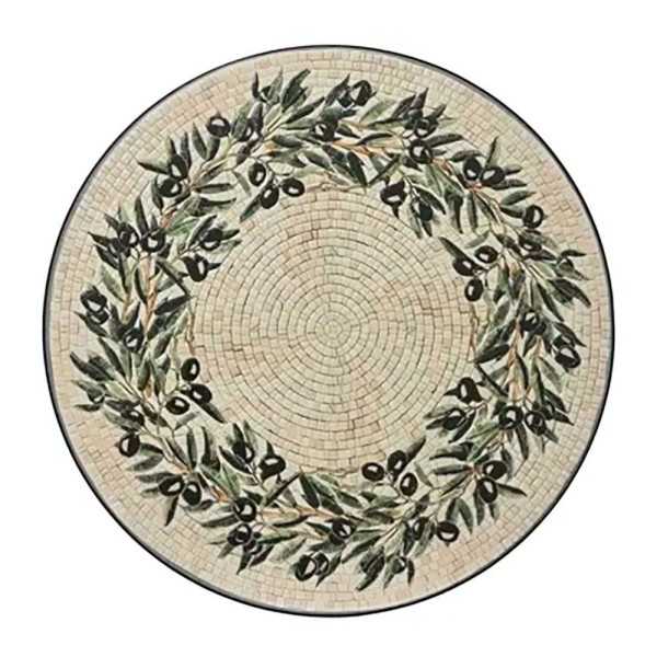 Mesa Metálica/Mosaico Plegable Atenas Color Negro para Exterior Ø58 x 75 cm OUTDOOR LIVING BY DECORIS