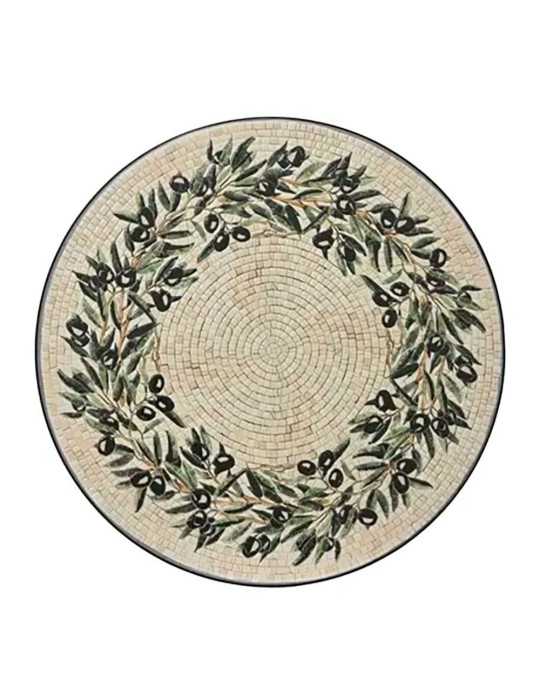 Mesa Metálica/Mosaico Plegable Atenas Color Negro para Exterior Ø58 x 75 cm OUTDOOR LIVING BY DECORIS