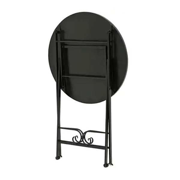Mesa Metálica/Mosaico Plegable Atenas Color Negro para Exterior Ø58 x 75 cm OUTDOOR LIVING BY DECORIS