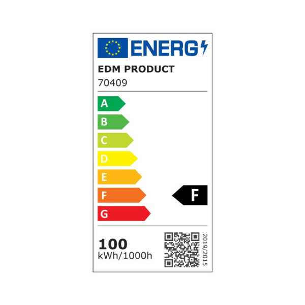 Foco Proyector LED 100 W 8200 lm 4000 K Luz Día, Black Series, 24,6 x 22,8 x 2,9 cm EDM