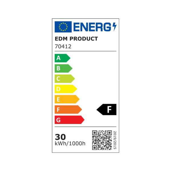 Foco Proyector LED con Trípode 30 W, 2370 lm, 6400 K, Luz Fría, Black Series EDM