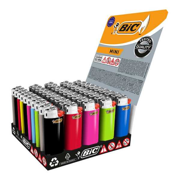 Encendedor Mini J25 Colores Surtidos Expositor 50 uds BIC