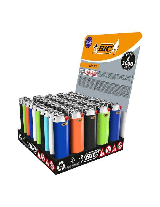 Encendedor Maxi J26 Colores Surtidos Expositor 50 uds BIC