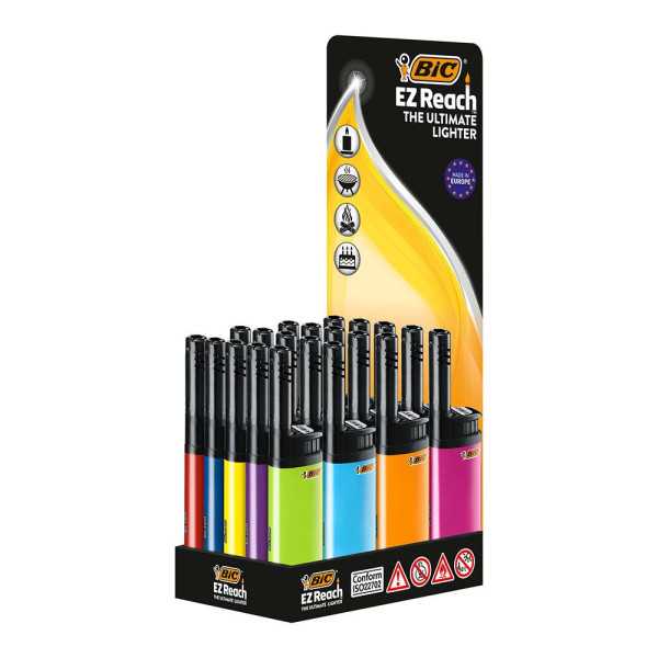Encendedor Multiusos Ez Reach Colores Surtidos Expositor 20 uds BIC