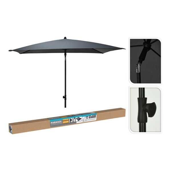Parasol Rectangular Gris, 125 x 200 cm BASICS
