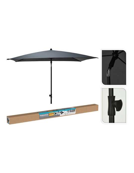 Parasol Rectangular Gris, 125 x 200 cm BASICS