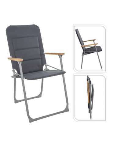 Silla de Camping Plegable Gris, 52 x 55 x 92 cm REDCLIFFS