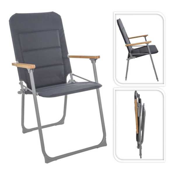 Silla de Camping Plegable Gris, 52 x 55 x 92 cm REDCLIFFS