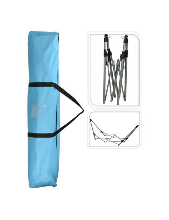 Hamaca Plegable con Soporte 240 x 80 x 75 cm BASICS