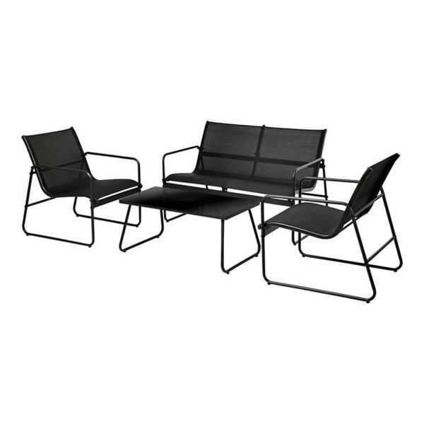 Conjunto de Jardín Negro 4 Piezas AMBIANCE