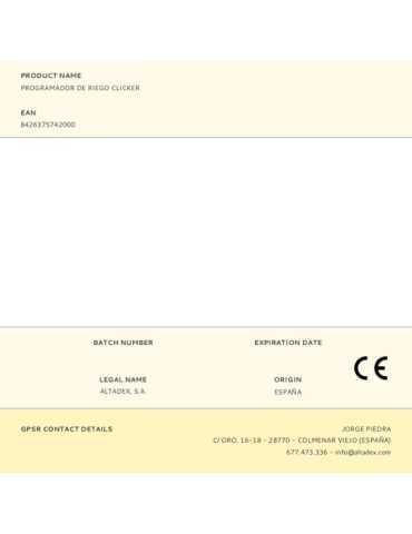 Programador de Riego Analógico Clicker AQUA CONTROL 2