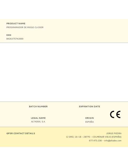 Programador de Riego Analógico Clicker AQUA CONTROL