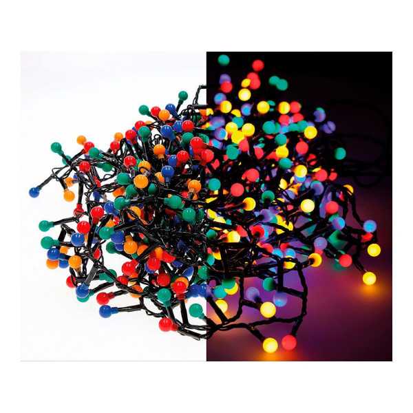 Guirnalda Cherry Compact, Multifunción, Uso Exterior, Multicolor, 500 LEDS, 11 m LUMINEO