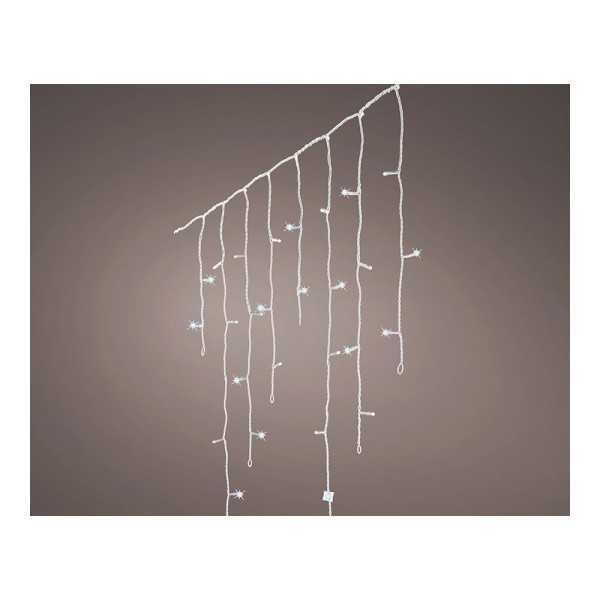 Cortina Multifunción, Exterior, LED Icicle, 240 LEDS, 5,8 m, Luz Fría LUMINEO