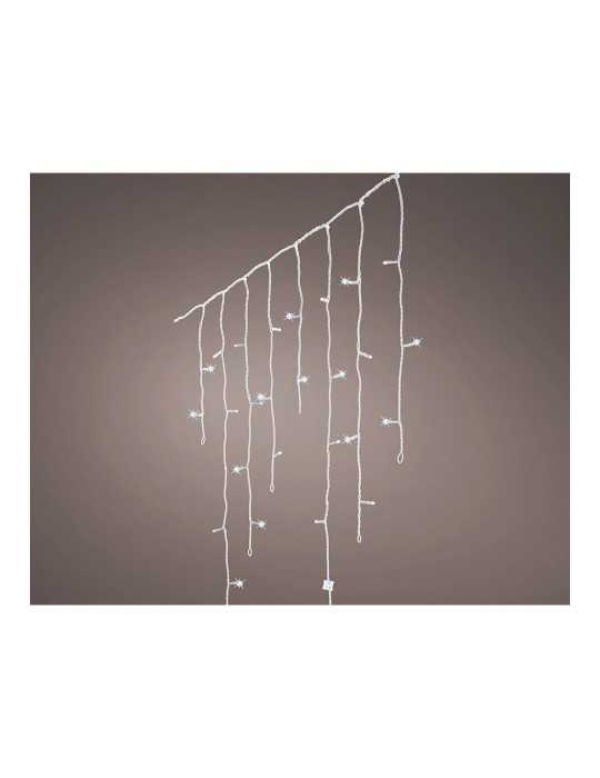 Cortina Multifunción, Exterior, LED Icicle, 240 LEDS, 5,8 m, Luz Fría LUMINEO