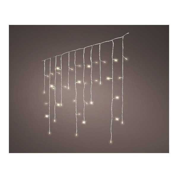 Cortina Multifunción, Exterior, LED Icicle, 240 LEDS, 5,8 m, Luz Cálida LUMINEO