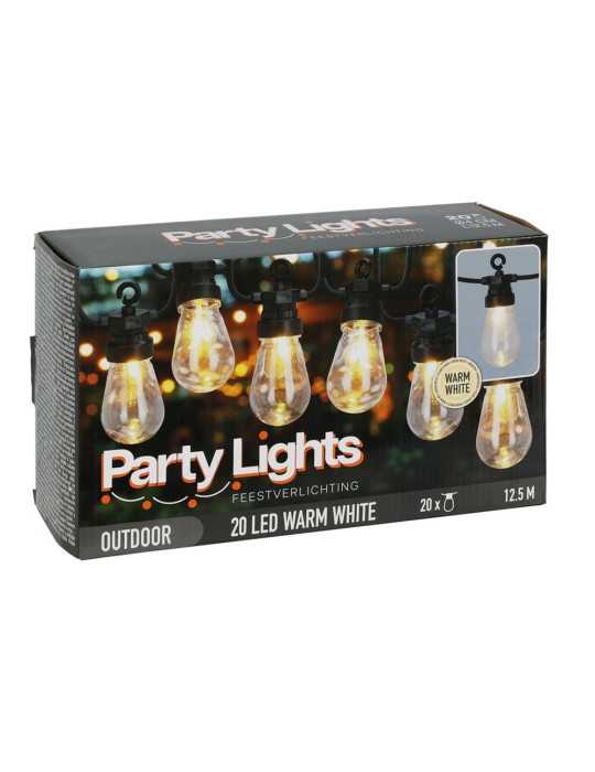 Guirnalda Party Lights, Luz Fija, Uso Exterior, Blanco Cálido, 20 LED, 9,5 m PARTY LIGHTING