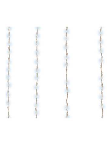 Cortina Multifunción, Exterior, para Balcón, 220 LEDS, 2 x 1 m, Blanco Frío LUMINEO