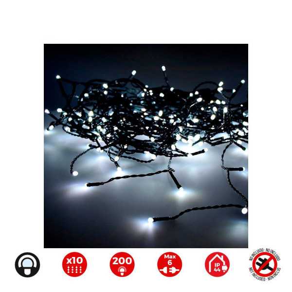 Cortina LED Easy-Connect, Blanco Frío, Interior-Exterior 2x2m EDM