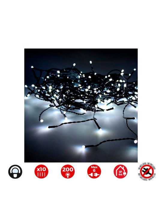 Cortina LED Easy-Connect, Blanco Frío, Interior-Exterior 2x2m EDM