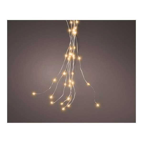 Guirnalda Micro LED Fija, 640 LEDS, para Árbol, Luz Cálida, Exterior, Tiras de 1,9 m LUMINEO
