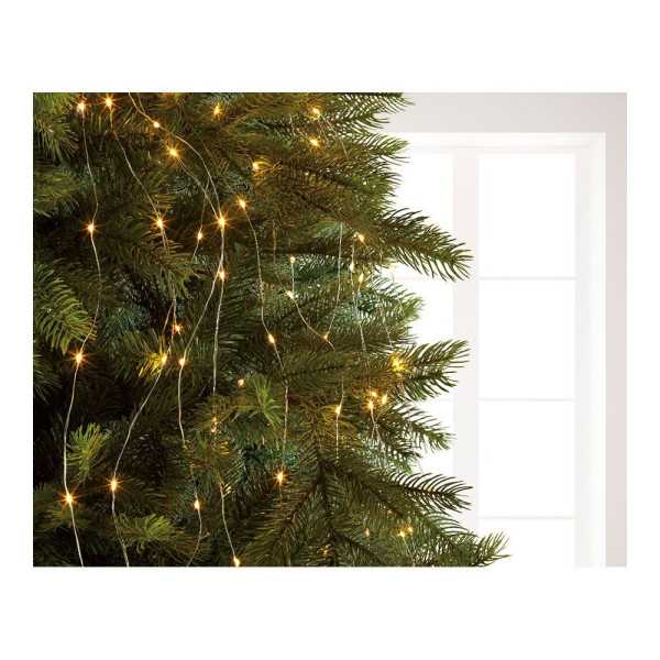 Guirnalda Micro LED Fija, 640 LEDS, para Árbol, Luz Cálida, Exterior, Tiras de 1,9 m LUMINEO