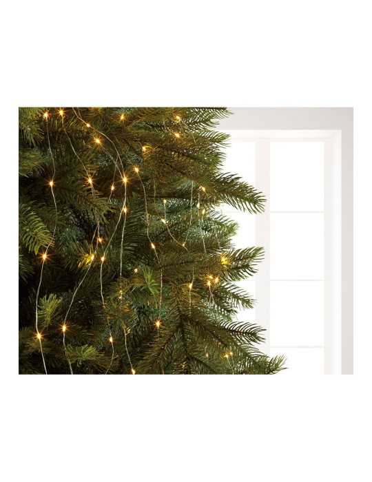 Guirnalda Micro LED Fija, 640 LEDS, para Árbol, Luz Cálida, Exterior, Tiras de 1,9 m LUMINEO