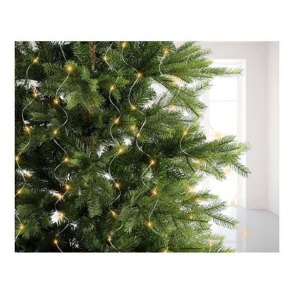 Guirnalda Micro LED Fija, 640 LEDS, para Árbol, Luz Cálida, Exterior, Tiras de 1,9 m LUMINEO