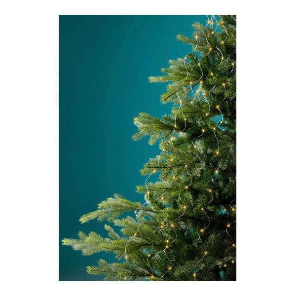 Guirnalda Micro LED Fija, 640 LEDS, para Árbol, Luz Cálida, Exterior, Tiras de 1,9 m LUMINEO