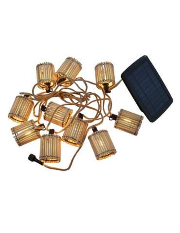 Guirnalda Okinawa Solar + Bateria 10 Bombillas 8 m NEW GARDEN 2
