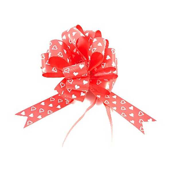 Lazos de Adorno de Corazones Rojos, 31 mm, 50 uds, Bolsa BASICS