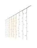 Cortina Multifunción, Exterior, 240 LEDS, 2,2 x 1,5 m, Blanco Cálido LUMINEO