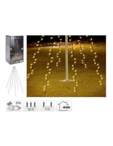 Guirnalda LED para Mástil de 780 cm, Uso Exterior, Blanco Cálido, 360 LED