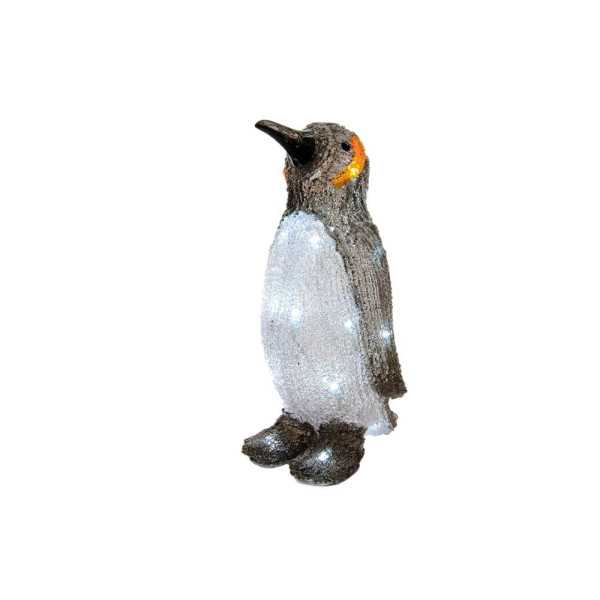 Figura LED Acrílica para Exterior de Pingüino, 17 x 16 x 33 cm LUMINEO