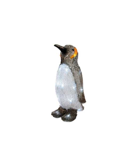 Figura LED Acrílica para Exterior de Pingüino, 17 x 16 x 33 cm LUMINEO