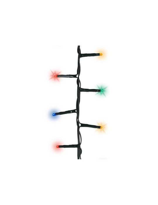 Guirnalda Multifunción, Uso Exterior, LED Compact, Multicolor y Blanco Cálido, Cable Verde, 500 LEDS, 14 m LUMINEO